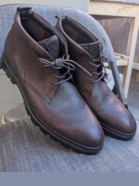 ECCO, Citytray Avant Mens Chukka Boots Mocha Leather 47 US 13-13.5